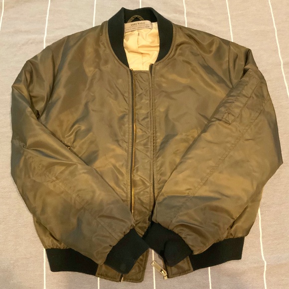Zara Basic Bomber Jacket Size S - Picture 1 of 4